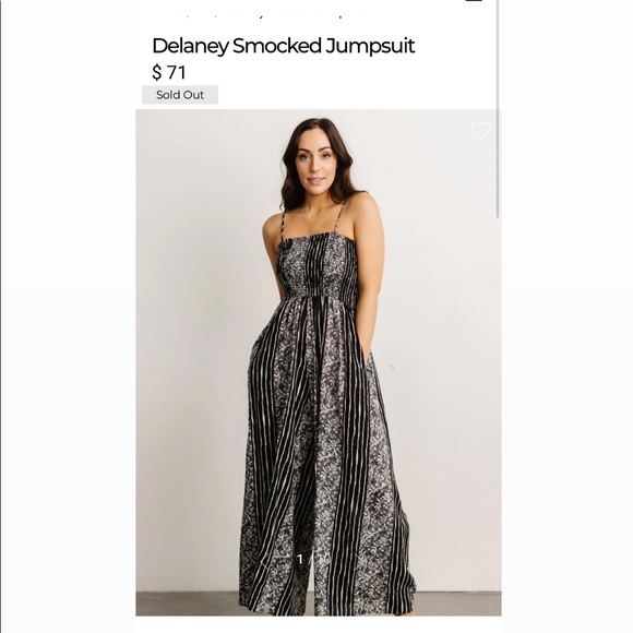 Baltic Born Delaney Jumpsuit SOLD OUT 🖤⚪️ - Picture 2 of 3